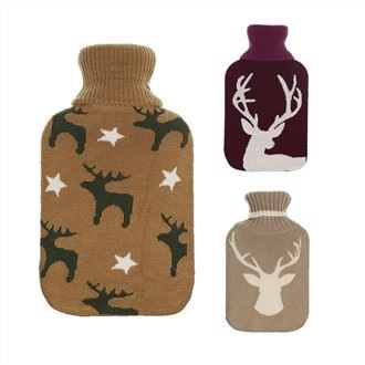 Mjuk stickad varmvattenflaskskydd