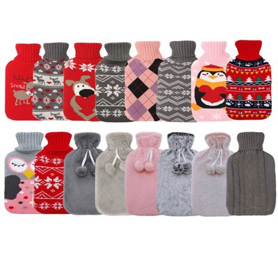 Varmvattenflaskor Med Stickat Överdrag