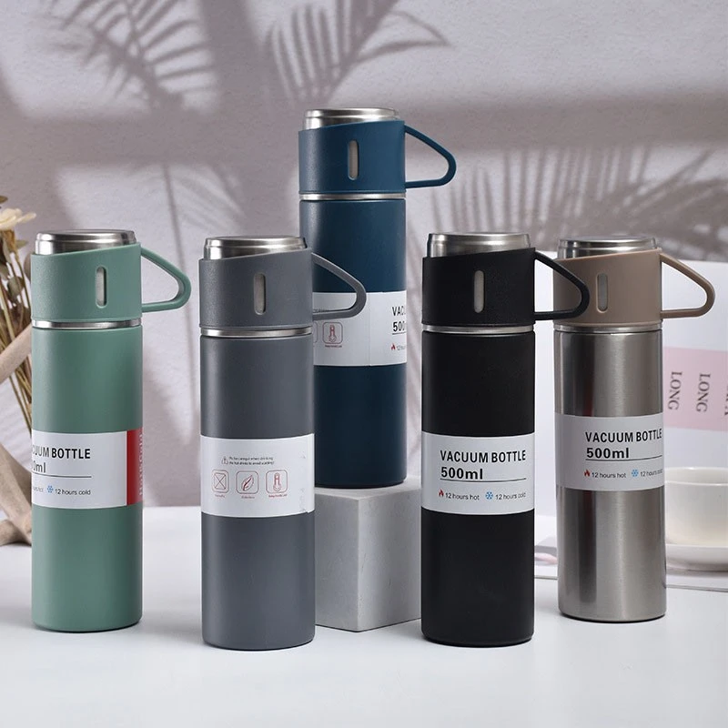 500ml Stainless Steel Double-Wall Thermal Mug Gift Set suppliers